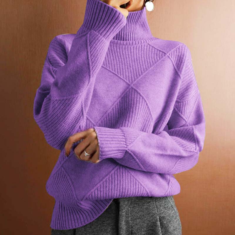 Nordiv™ | Textured Turtleneck Knit Sweater