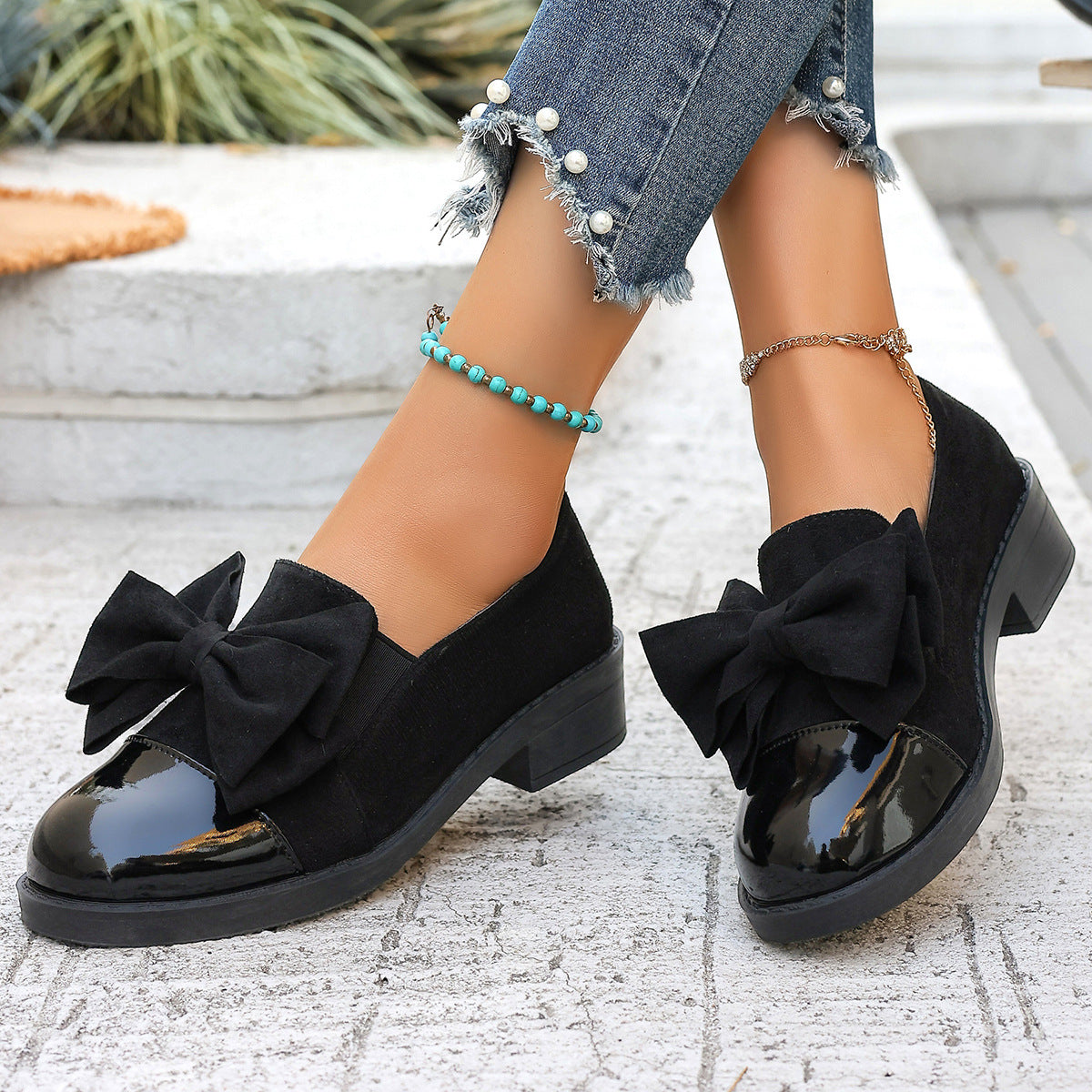 Nordiv™ | Velvet Bow Loafers