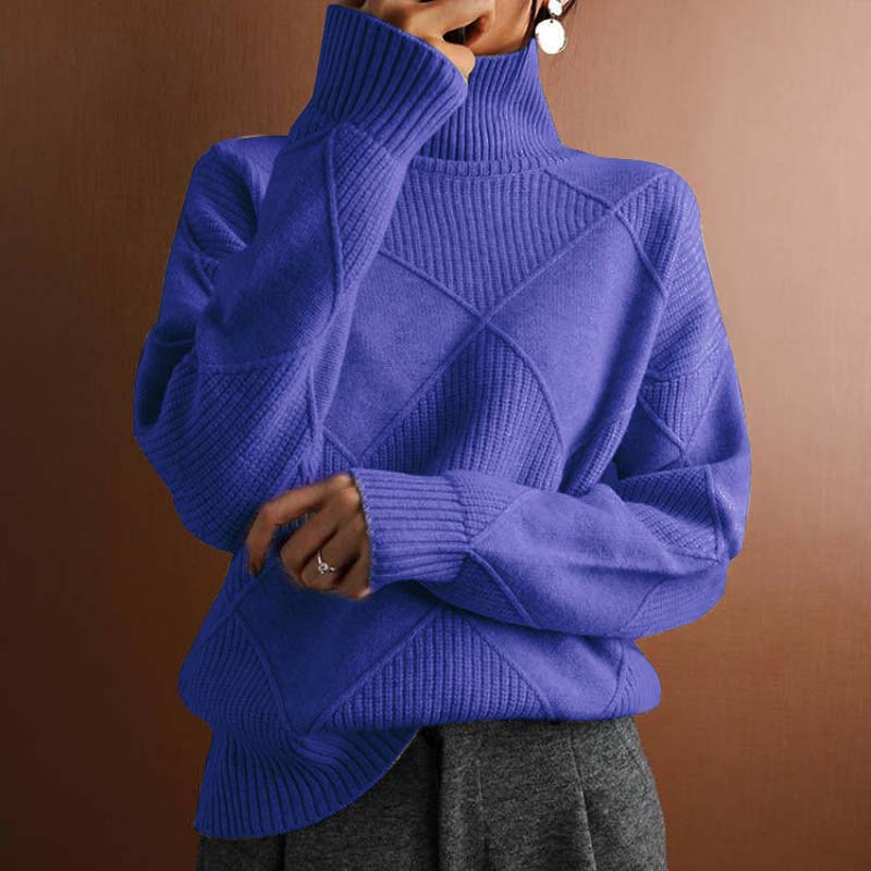 Nordiv™ | Textured Turtleneck Knit Sweater