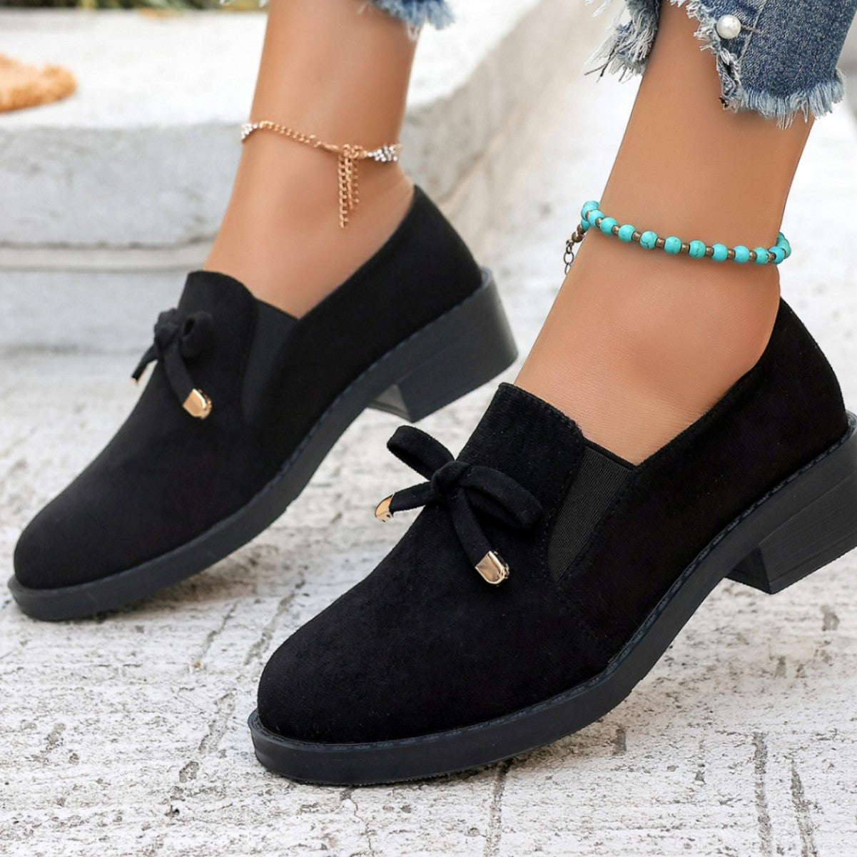 Nordiv™ | Velvet Bow Loafers