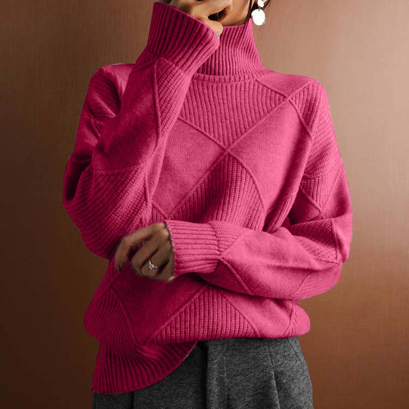 Nordiv™ | Textured Turtleneck Knit Sweater