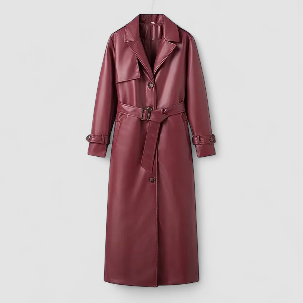 Talbot™ | Marie Faux Leather Trench Coat