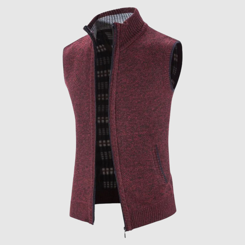 Theodore Willow Knit Vest with Zipper