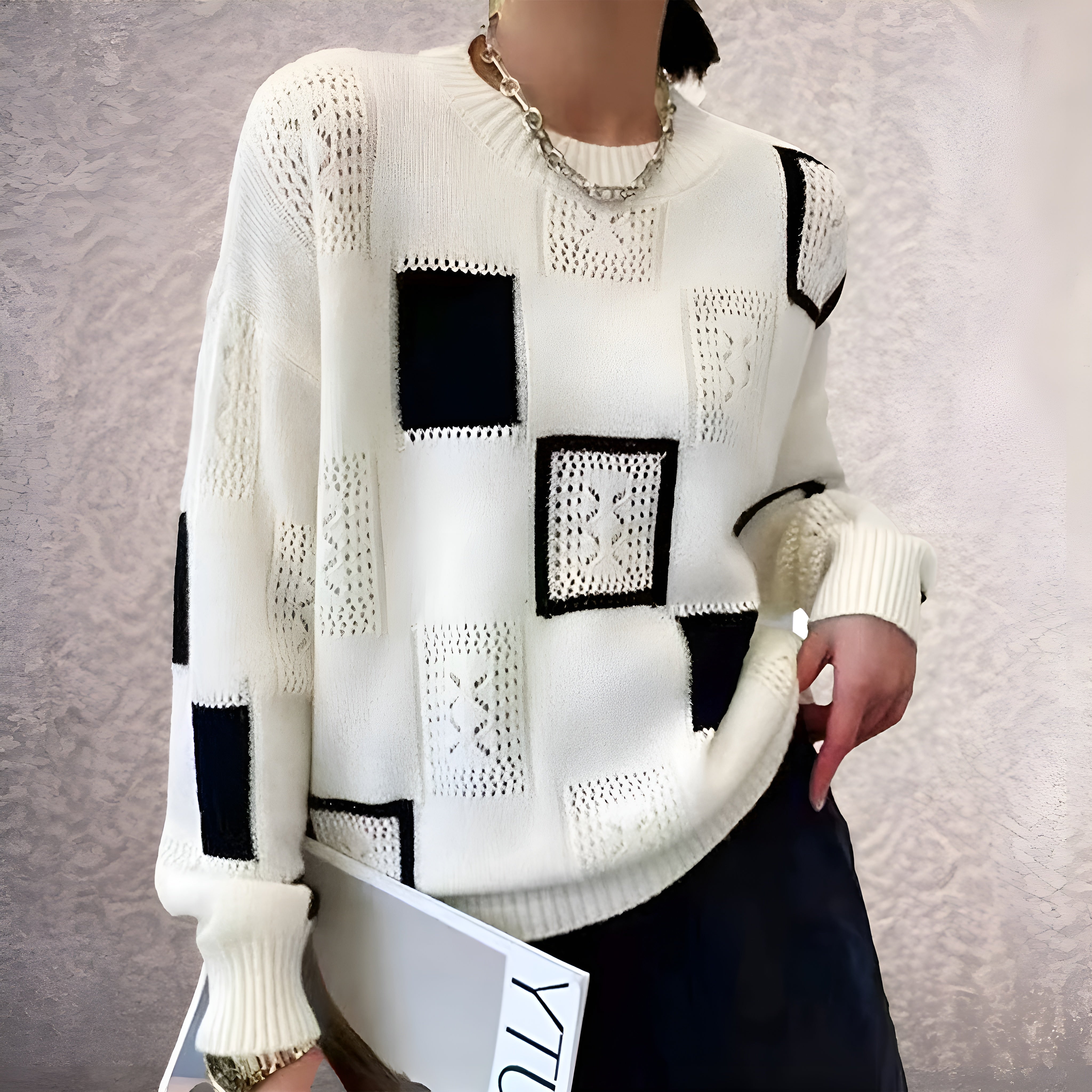 Nordiv™ | Women's Geometric Knitted Sweater