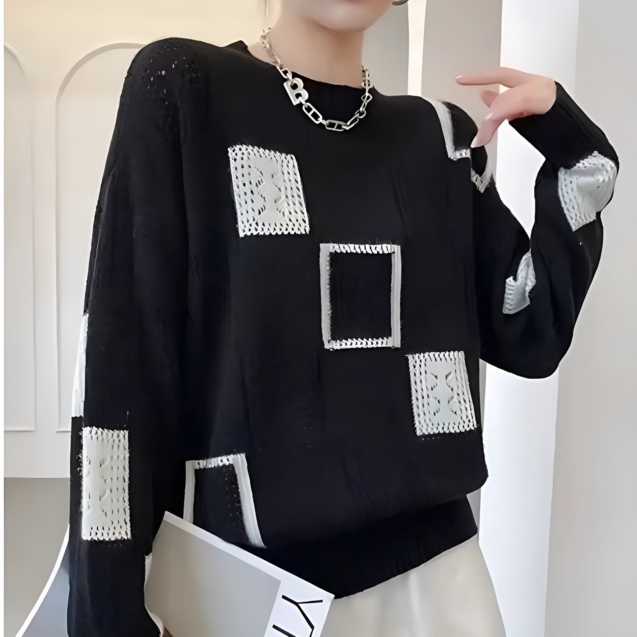 Nordiv™ | Women's Geometric Knitted Sweater