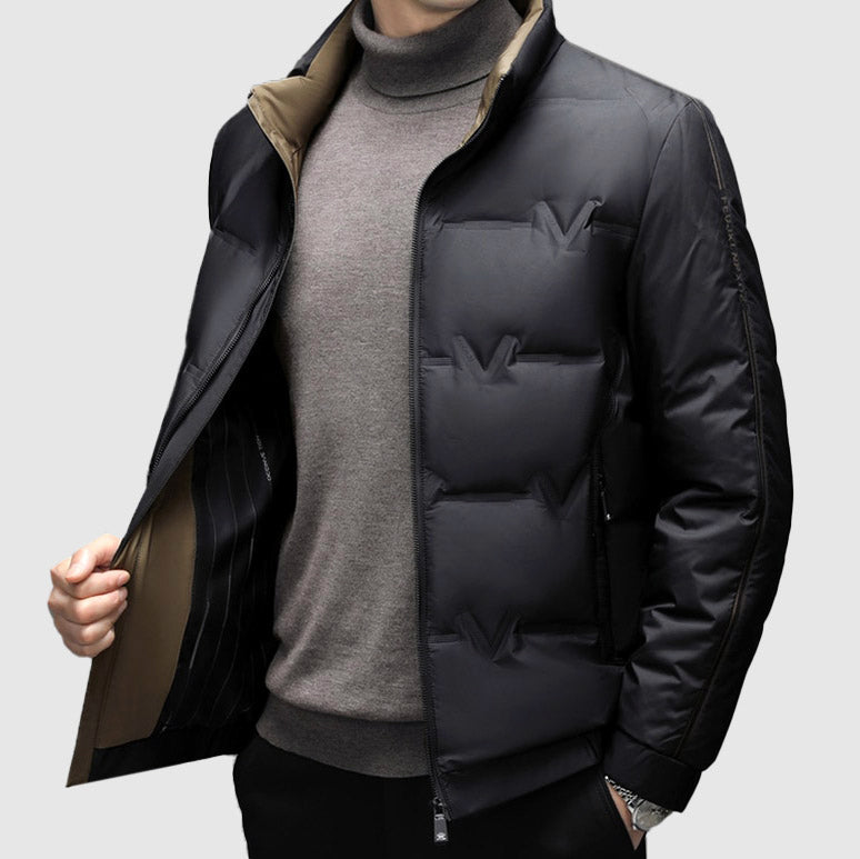 Men's Insulated Duck Down Winter Zip Jacket